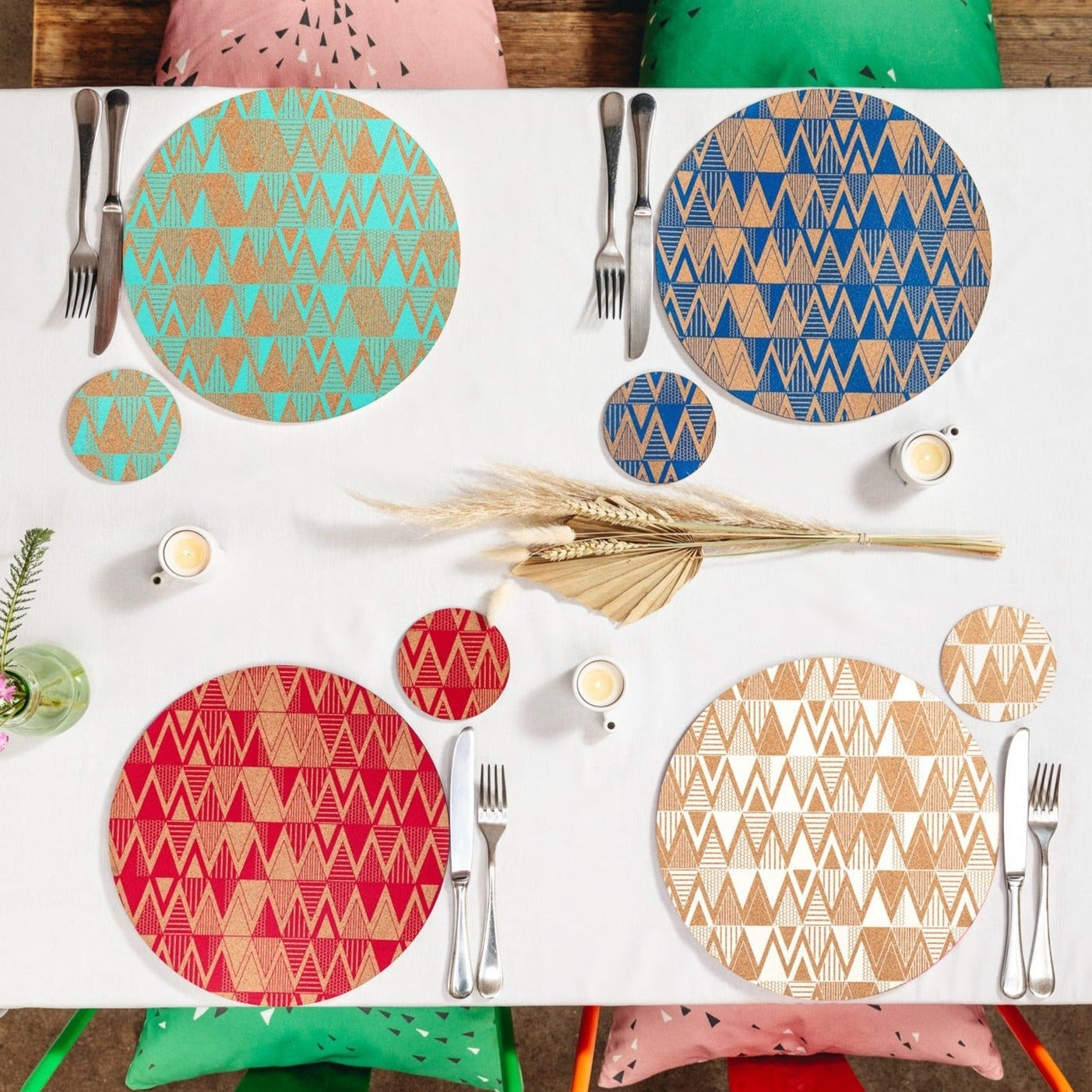 Cork Placemats | Blackbird Black | GEO