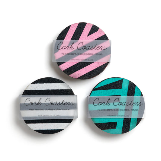 Cork Coasters | GEO Stripe